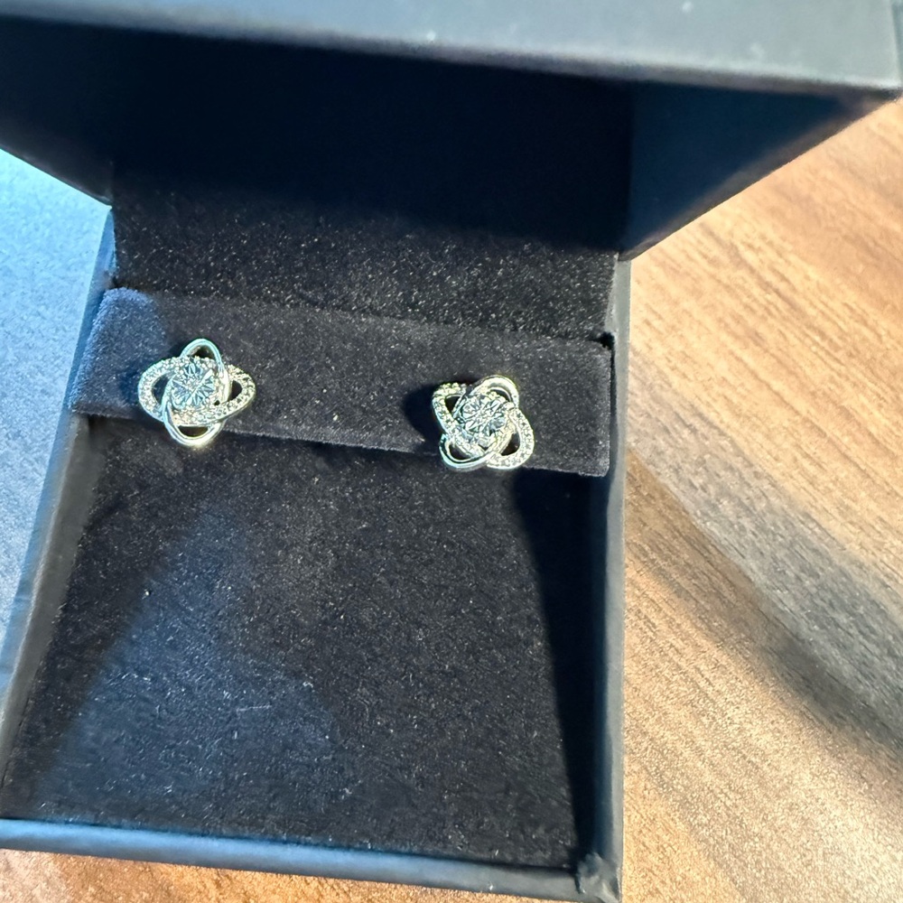 Zales Silver swirl Earrings - Picture 2 of 3